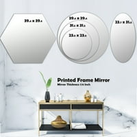 Dizajnersko moderno okruglo zidno ogledalo dragocjeni plavi vilinski uzorak - 92 932