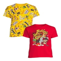 Looney Tunes muški i veliki muški alover i lijeva grafičke majice, 2-pack, veličine S-3xl