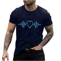 Muške ribolovne košulje za muškarce, crne košulje za muškarce, muške Ležerne majice kratkih rukava s printom elektrokardiograma,