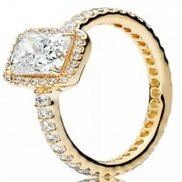Prsten bezvremenska elegancija u zlatu od 14 karata s prozirnim kubičnim cirkonijem od 150188 do 54