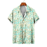 Muške havajske košulje, ljetne košulje na plaži s grafičkim uzorkom, Ležerne košulje kratkih rukava, velike i visoke košulje na kopčanje,