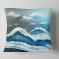 DesignArt plavo nebo s oblacima - Jastuk za bacanje tiskanih krajolika - 18x18