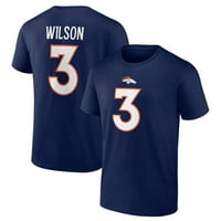 Muška majica sportskog koordinatora Denver Broncosa s logotipom fanatici Russella Vilsona u tamnoplavoj boji