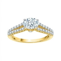 10K dijamantni zaručnički prsten od žutog zlata