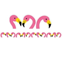 Kreativni edukativni tisak s obrubom palminog Raja Flamingo, stopala u paketu