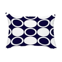 Jednostavno Daisy, 14 20 Modcircles Navy Plava apstraktna dekorativni vanjski jastuk