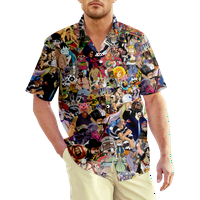 Havajska Majica kratkih rukava s kratkim rukavima, Ležerne košulje na kopčanje za muškarce, jednostavna njega, 3-inčni uzorak za