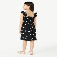 Scoop Girls Polka Dot haljina s lepršavim rukavima, veličine 4-12