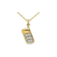 Ogrlica s dijamantnim privjeskom za mobitel od 14k žutog zlata s lančićem