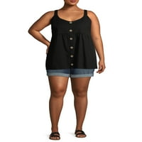 Terra & Sky Women's Plus Size Utility Pocket Chuffed traper kratke hlače
