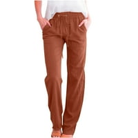 Ženske hlače ljeto jesen Rasprodaja moda modne ženske casual jednobojne elastične široke hlače ravne hlače širokih nogavica