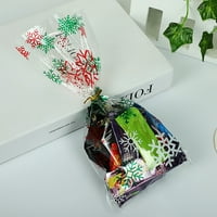 Bok.Otmjena Božićna vrećica za slatkiše vrećica za pakiranje kolačića Višebojni poklon za božićnu zabavu Božićna pahuljica