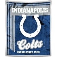 Indianapolis Colts Old School mink Sherpa 50h60