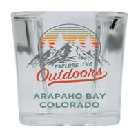 Zaljev Arapahoe, Colorado, istražite prirodu suvenir kvadratna čaša za piće na bazi 4 paketa