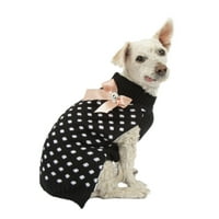 Odjeća za pse za Noć vještica, crni džemper s mašnom u točkicama, za pse ili mačke, vrlo male veličine