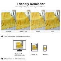 Jedinstveni prijedlozi pahuljasti plišani pokrivač od flanela od flisa u žutoj boji 27 40