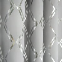 Moderne svjetlucave zavjese za tuširanje s geometrijskim metalnim printom za kupaonicu, sive, 72 972