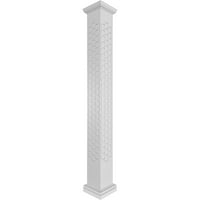 Ekena Millwork 10 W 10'H Obrtsman klasični kvadrat koji nije koničao Westmore Fretwork Column W Toskanski kapital i toskanska baza