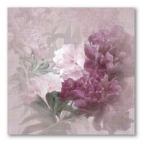 Drevna ružičasta i ljubičasto cvijeće II Slikanje platna umjetnički tisak