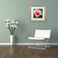 Zaštitni znak likovna umjetnost Lit Tulip 2 Canvas Art by Lily Van Bienen, bijela mat, okvir breze