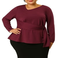 Jedinstvene ponude ženskog plus peplum bluza v krapana bluza bluza