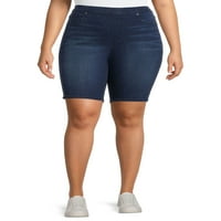 Terra & Sky Women's Plus Size Povuci na Bermudama kratkim hlačama