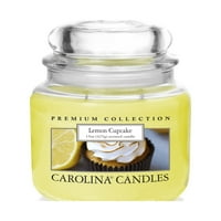 Carolina Candle limun Cupcake Oz Jar svijeća, 2-wick, žuta