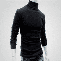 Modni Muški pulover s kornjačinim vratom pleteni obični ležerni džemper majice majica džemper