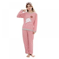 Jesen / zima pidžama setovi s dugim rukavima s crtanim printom za djevojčice Slatka široka odjeća za spavanje za tinejdžere