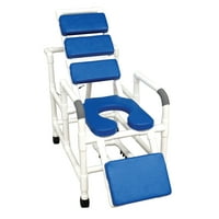 Ležeća stolica za tuširanje od 193 do 193 do pet do pet s plavim presvlakama