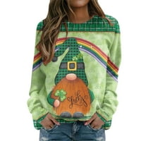 Majica s kapuljačom za žene Zima-Jesen, Okrugli vrat, dugi rukav, odgovarajući pulover s printom u donjem rublju, labavi casual vrhovi