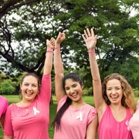 Nakit narukvice svijest o raku ružičasta vrpca silikonska narukvica Pribor za žene