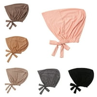 Turban šešir u jednobojnoj boji s podesivim ženskim vezicama otpornim na vjetar ispod šala za svakodnevno nošenje