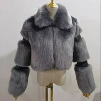 Ženska Vanjska odjeća od poliestera, jakne, odijela, ženske zimske tople široke plišane kapute Plus veličine