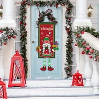 Ukrasne božićne zastave, božićne zastave, Božićni element na vratima, sklopivi koji se lako objesi, stvara svečani ukras kuće