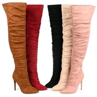 Tvrtka Brinli. Ženske čizme od stiropora s širokim potkoljenicama Iznad koljena