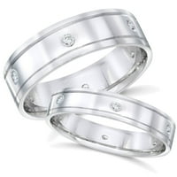 Zaručnički prstenovi od 14 karatnog zlata s dijamantima od 13 karata koji odgovaraju njegovom i njezinom zaručničkom prstenu od 14