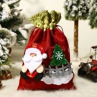 Božićna poklon vrećica na uzici Djed Mraz svadbena zabava torba za slatkiše poklon vrećice organizator za pakiranje poklona pohrana