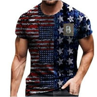 Muške domoljubne majice američke zastave s kratkim rukavima s retro printom lubanje, pripijena košulja, udobni vrhovi za opuštanje