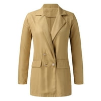 Ženski Blazer AB jednobojni sako s reverom dugih rukava žensko poslovno odijelo kardigan jakna gornji dio kožni kaput s prašnikom
